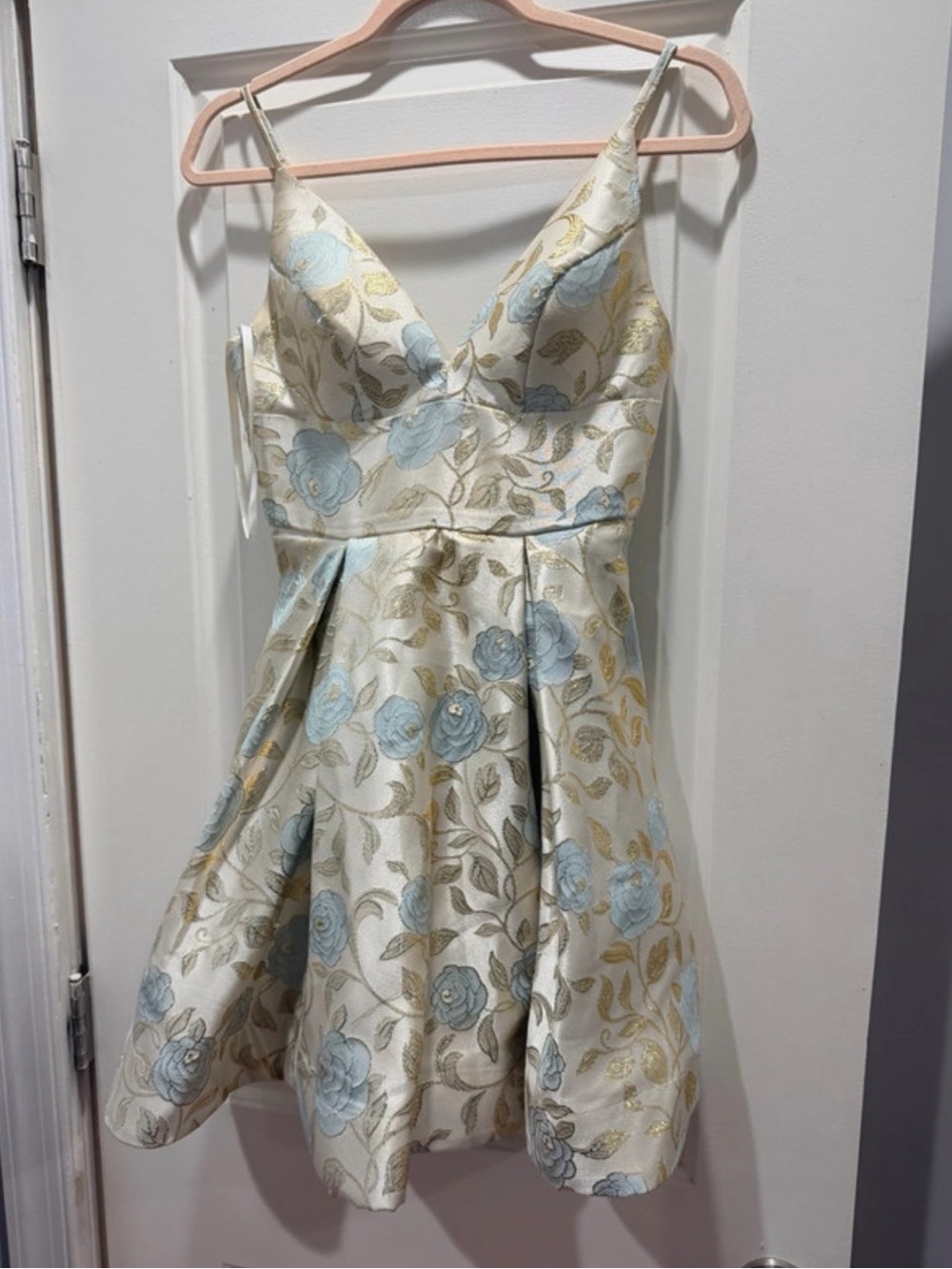 B. Darlin Ivory Metallic-Accented Dress
